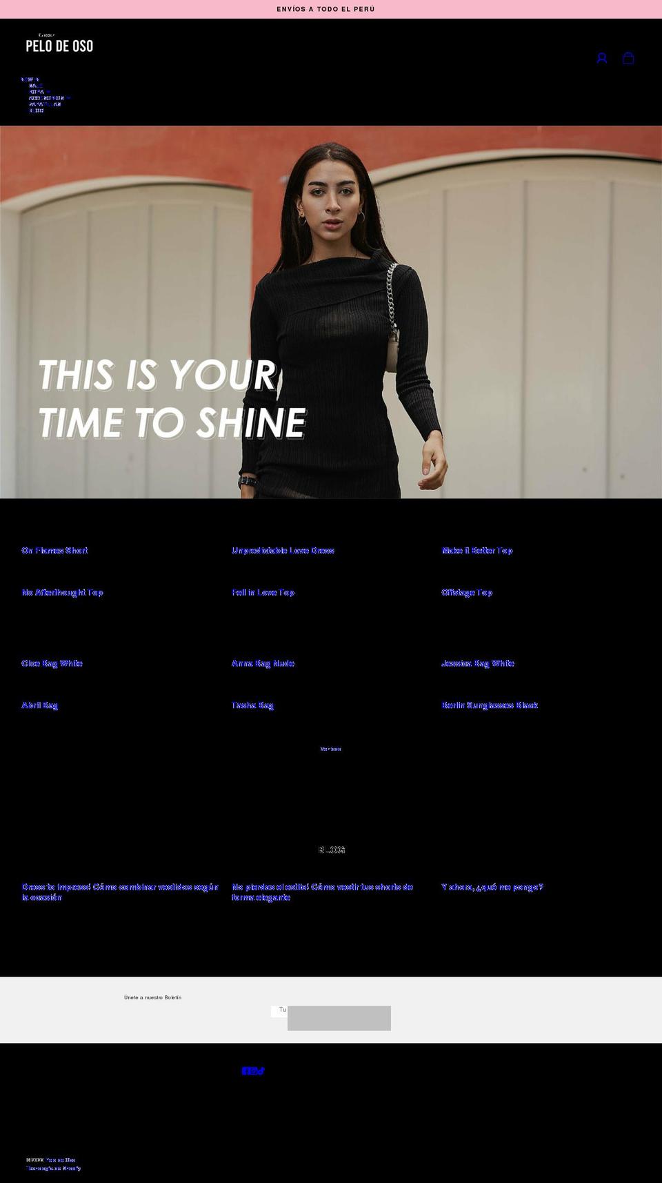 pelodeoso.com.pe shopify website screenshot