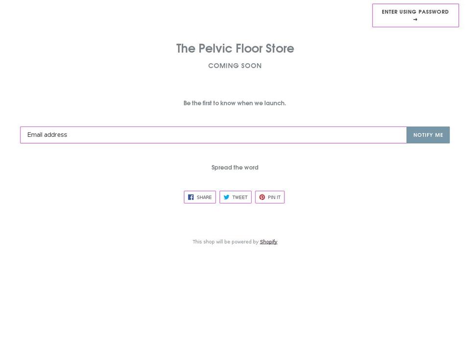 pelvicfloorstore.com shopify website screenshot