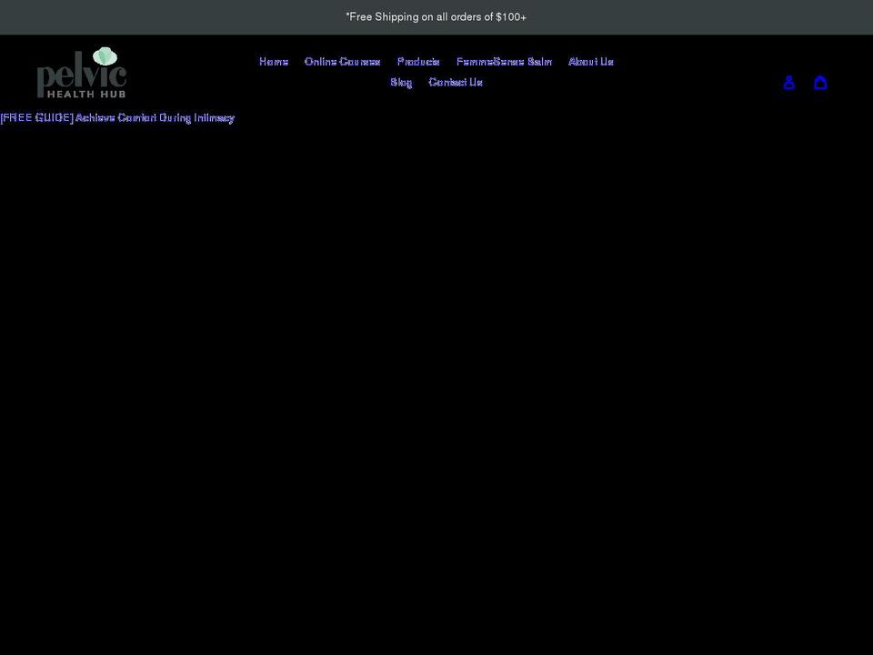 pelvichealthhub.com shopify website screenshot
