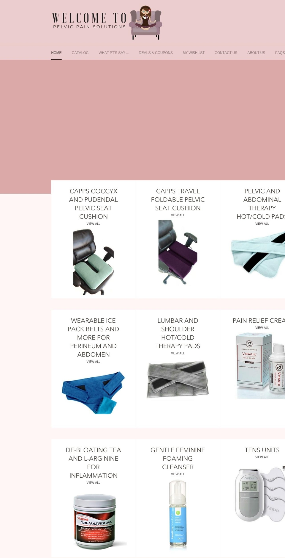 pelvicpainsolutions.com shopify website screenshot