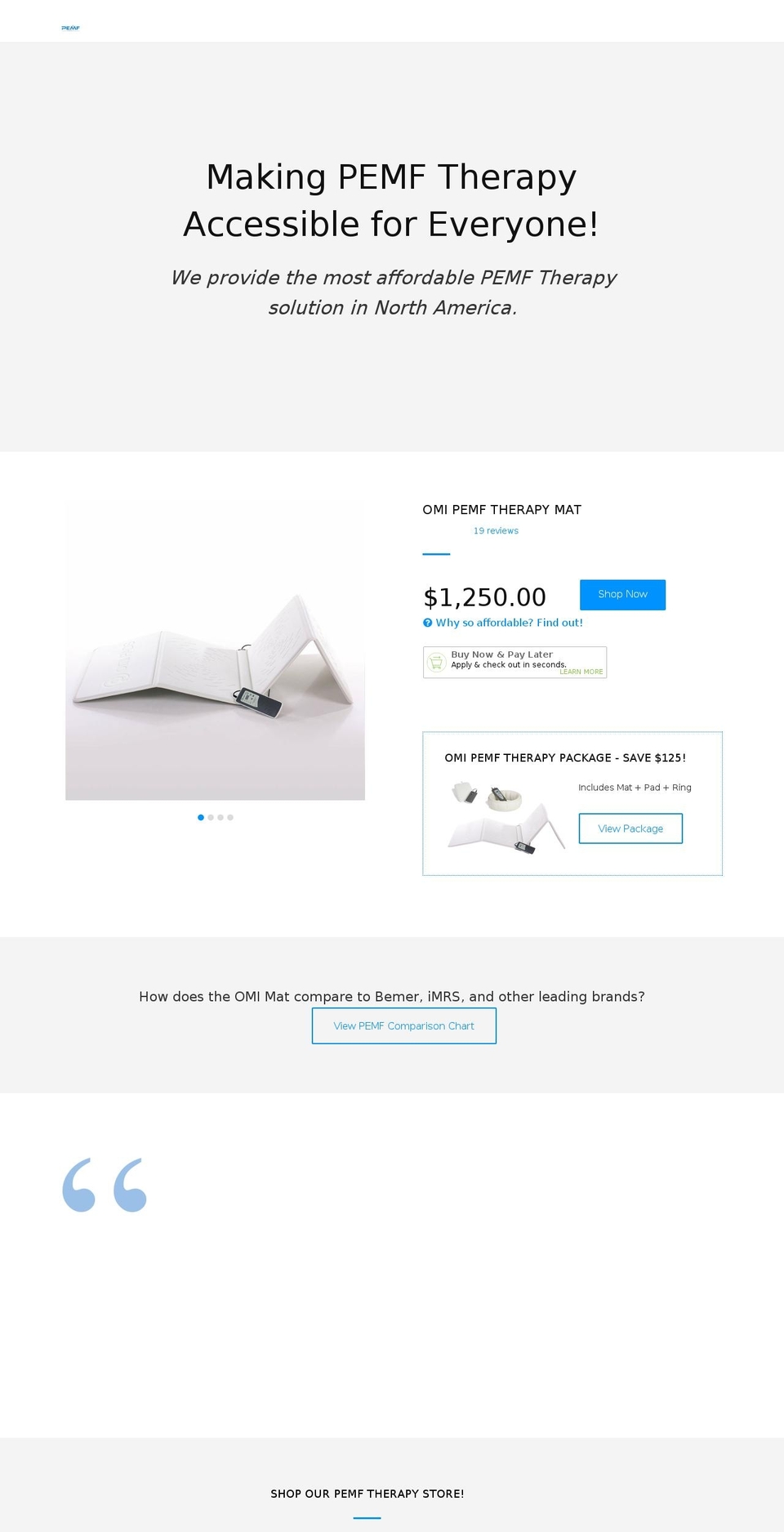 pemfsupply.com shopify website screenshot