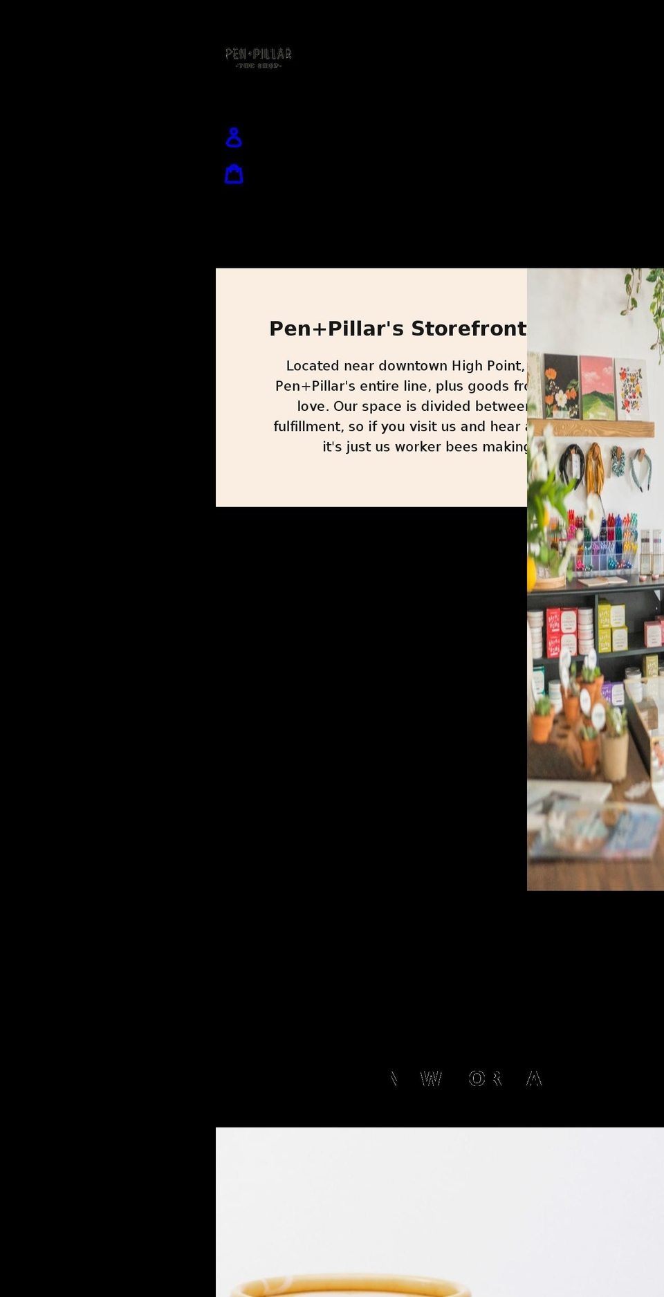 penandpillarshop.com shopify website screenshot