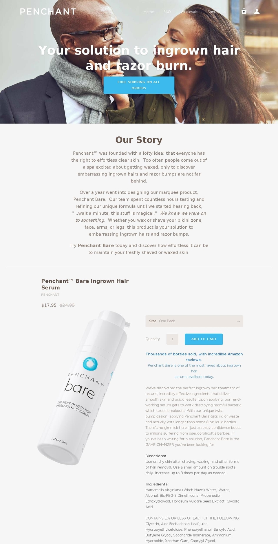 penchantbeauty.com shopify website screenshot