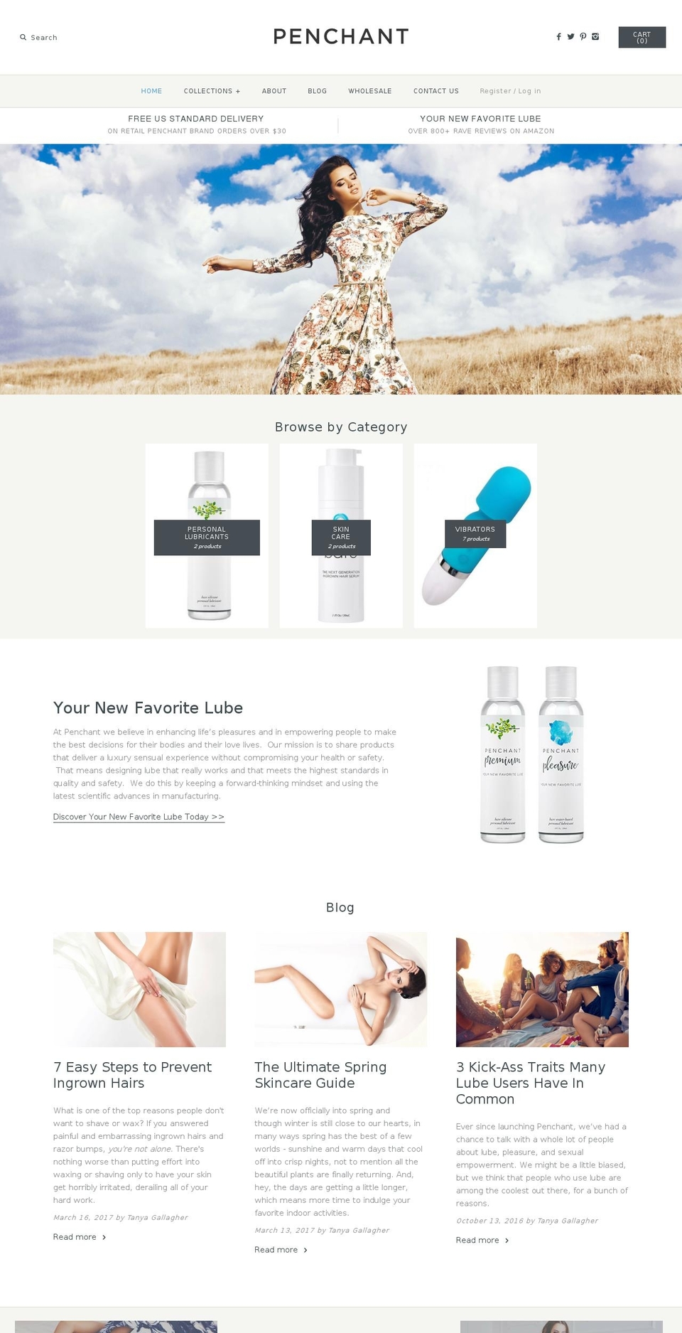 penchantforpleasure.com shopify website screenshot