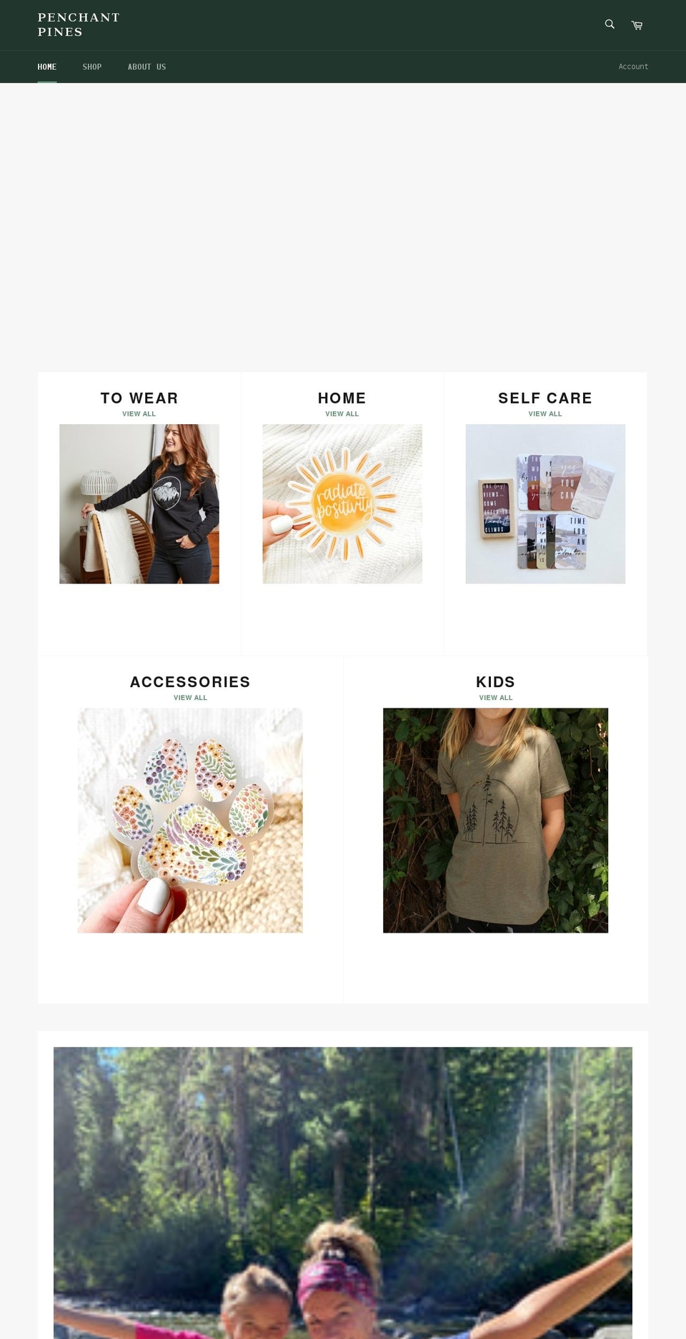 penchantpines.com shopify website screenshot