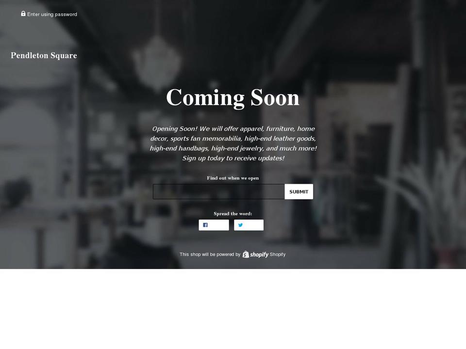 pendletonsquare.com — Shopify storefront screenshot