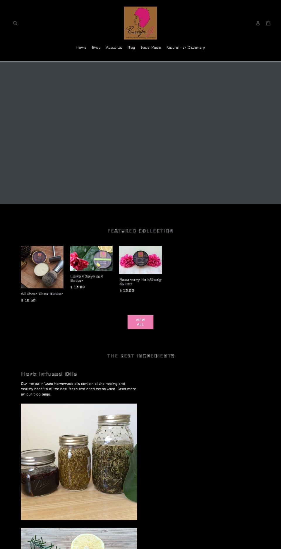 penelopej.com — Shopify storefront screenshot