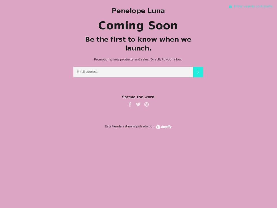 penelopeluna.com — Shopify storefront screenshot