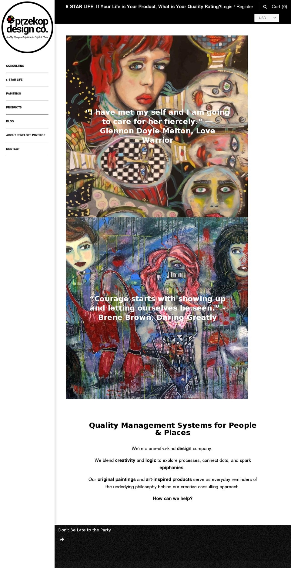 penelopeprzekop.com shopify website screenshot