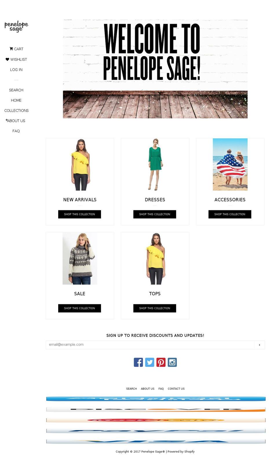 penelopesage.com shopify website screenshot