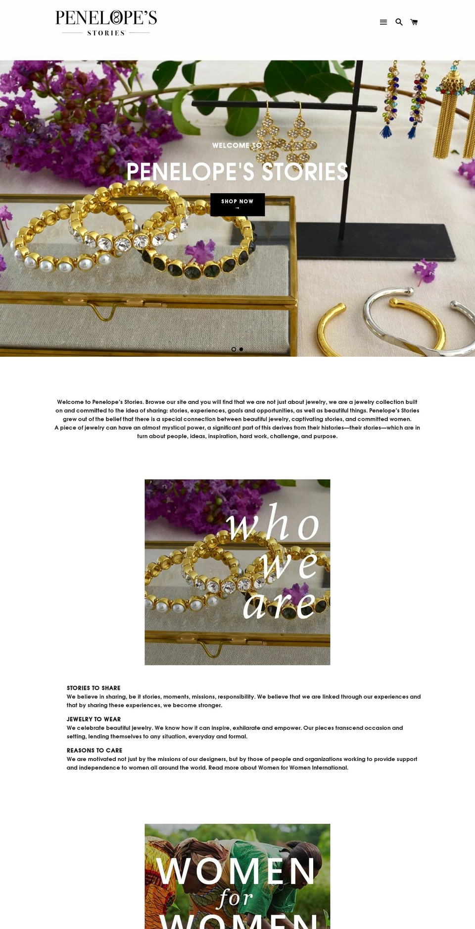 penelopesstories.com shopify website screenshot