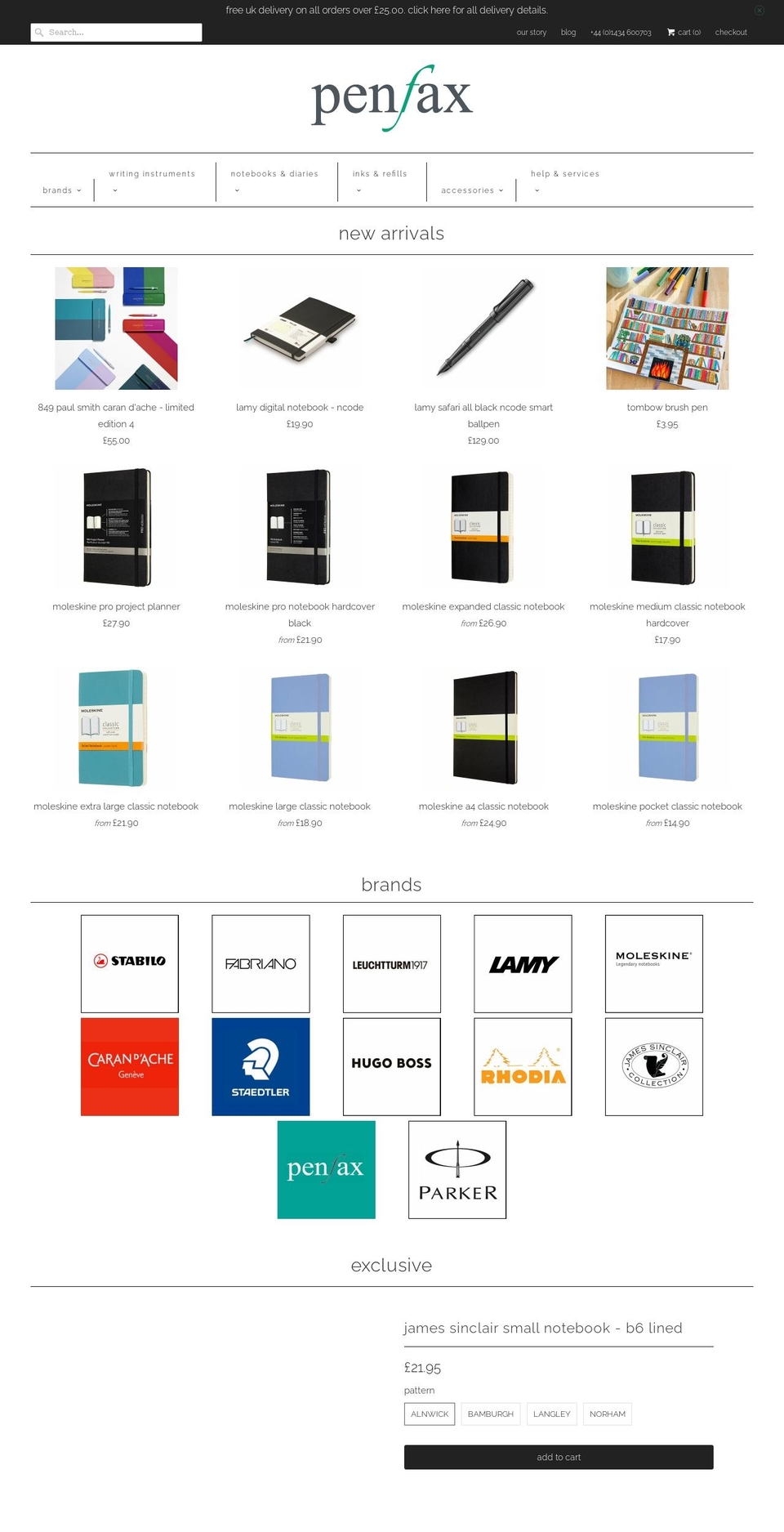 penfax.co.uk shopify website screenshot
