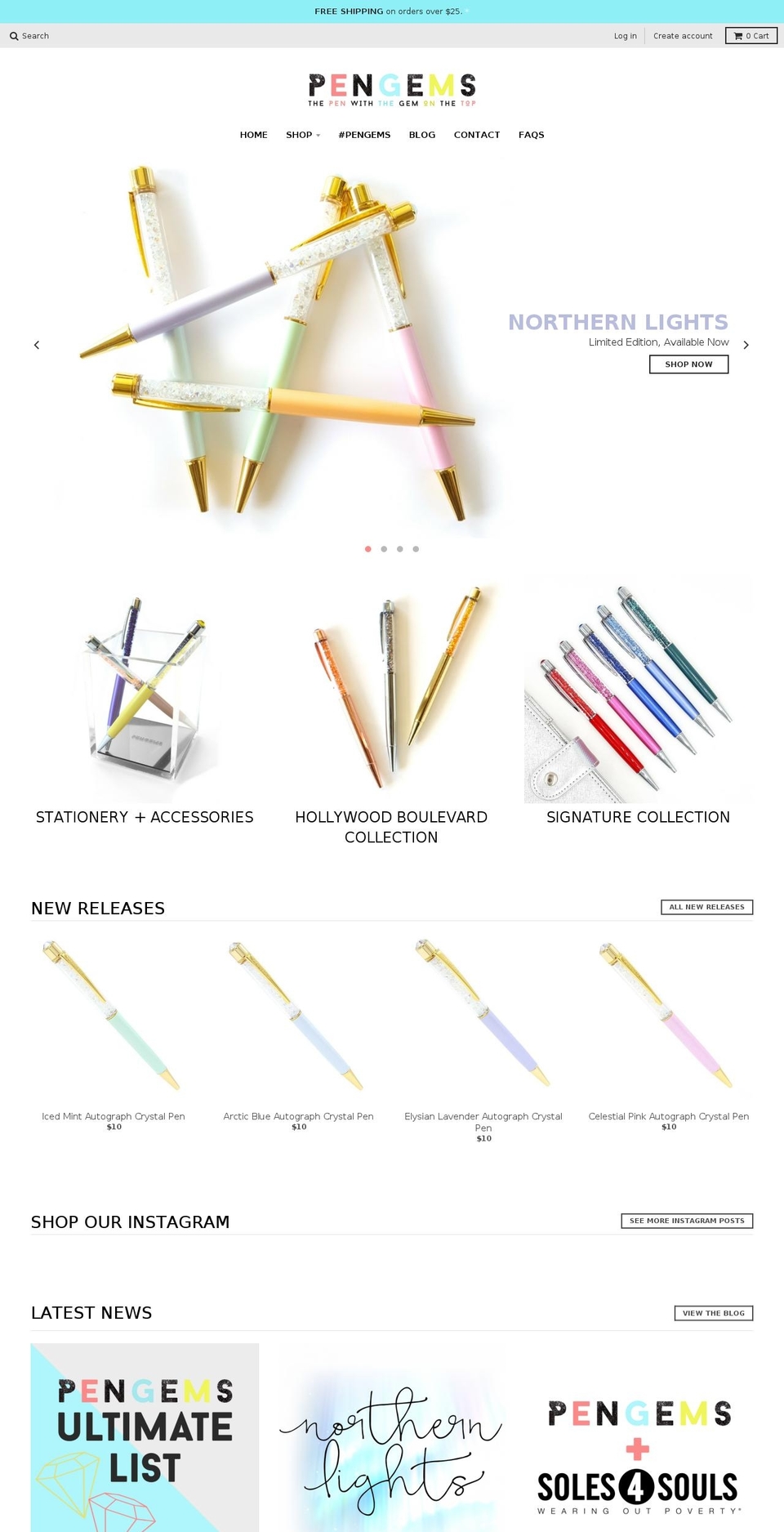 pengems.com shopify website screenshot