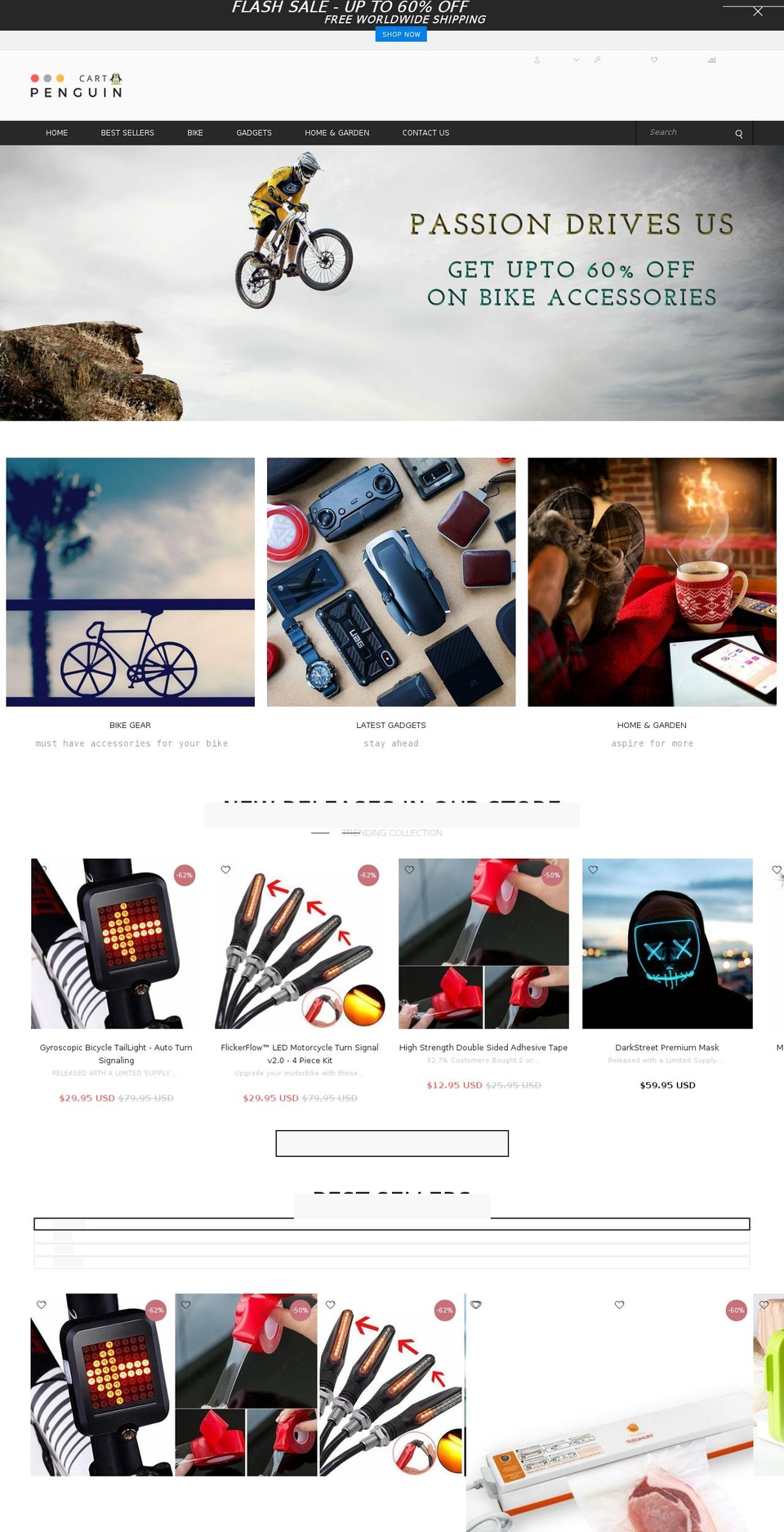 penguincart.com — Shopify storefront screenshot