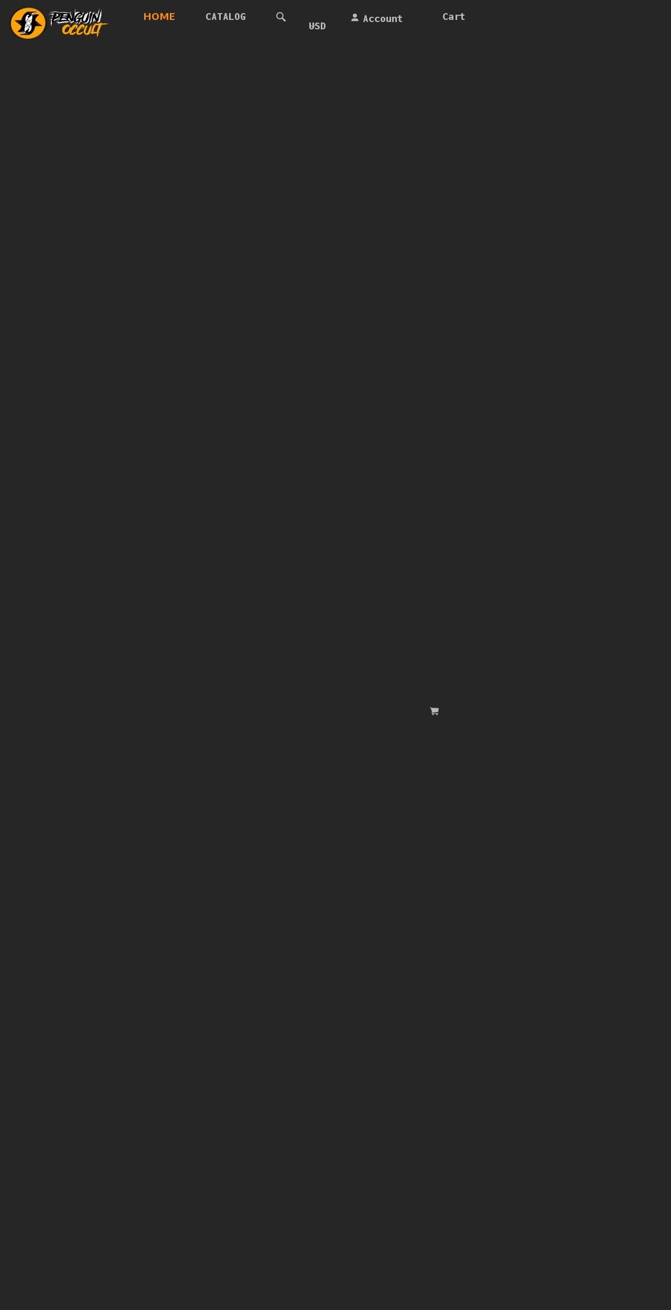 Gravity Shopify theme site example penguinoccult.com