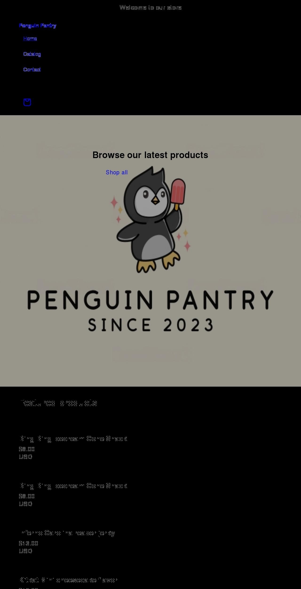 penguinpantry.com — Shopify storefront screenshot
