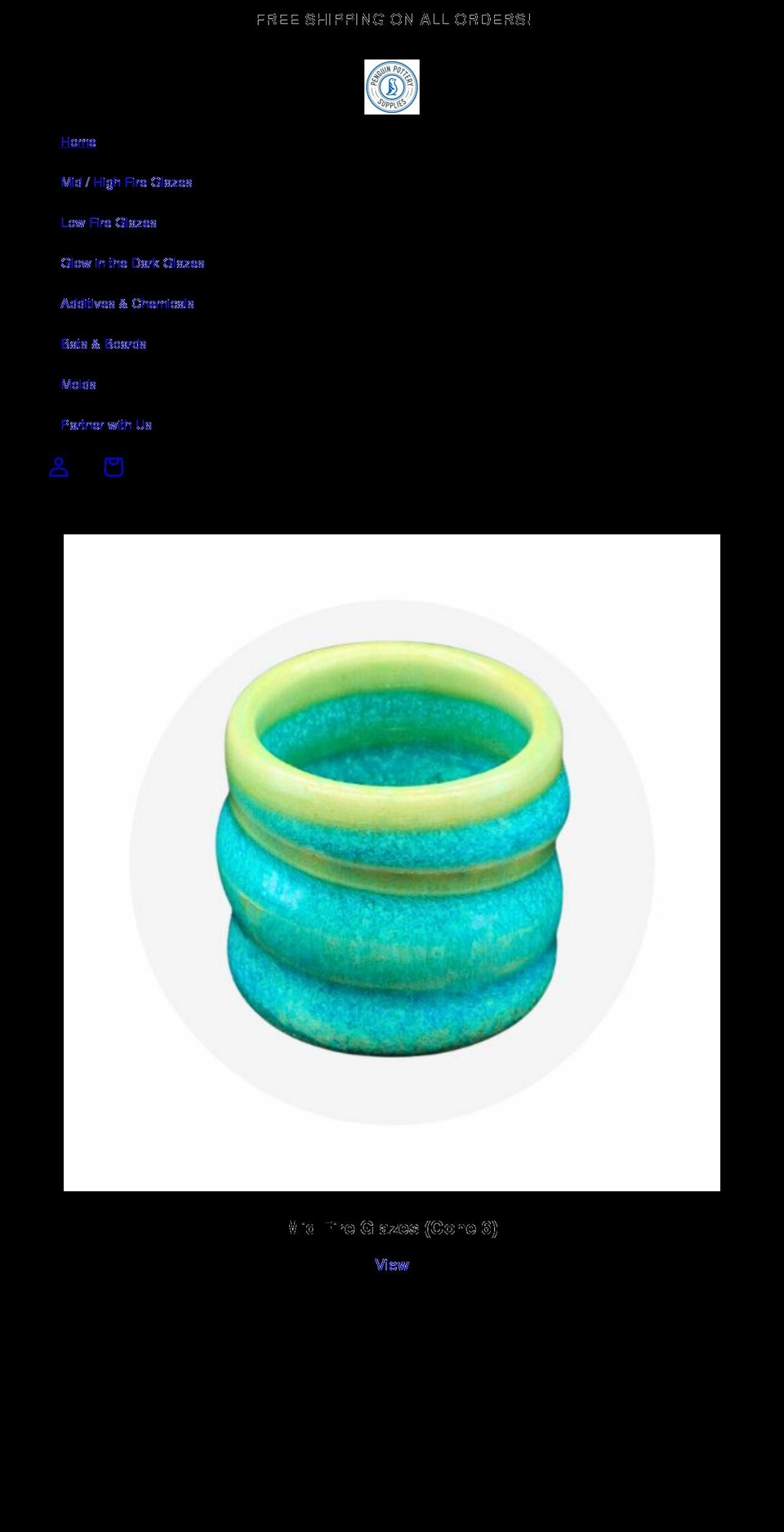 penguinpottery.com shopify website screenshot
