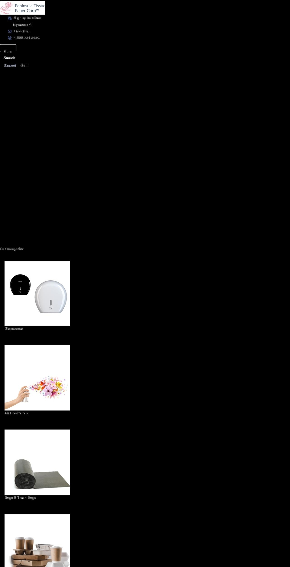 peninsulatissue.com shopify website screenshot