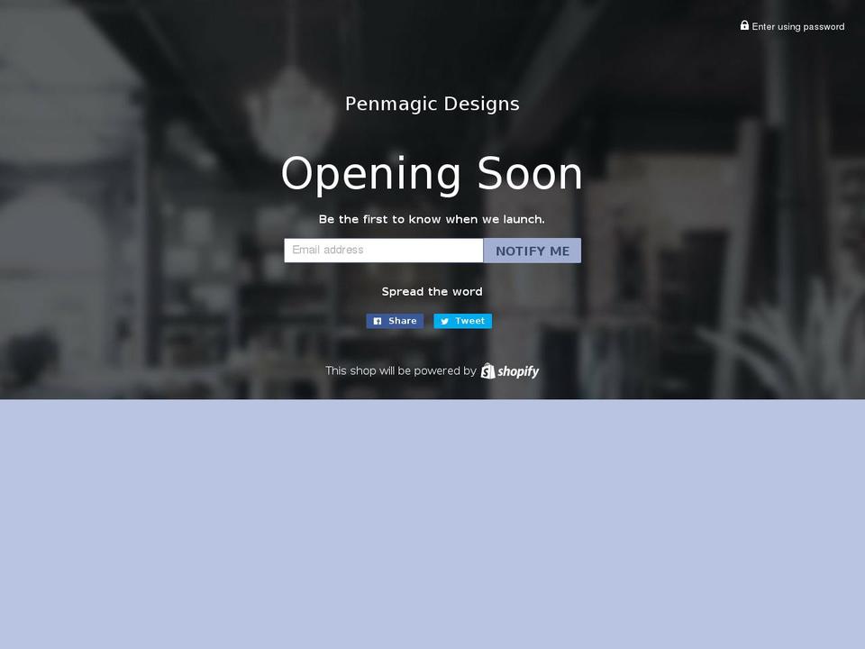 penmagicdesigns.com — Shopify storefront screenshot