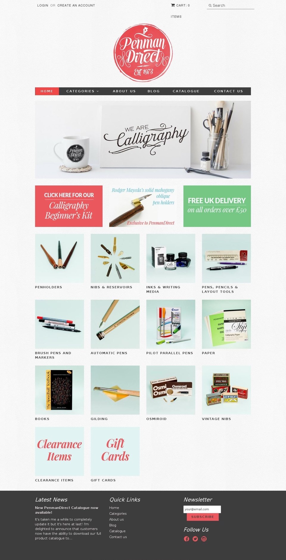 penmandirect.co.uk shopify website screenshot