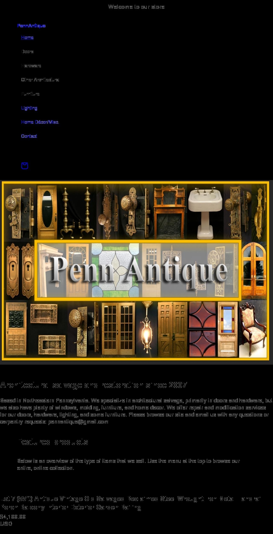 pennantique.com shopify website screenshot