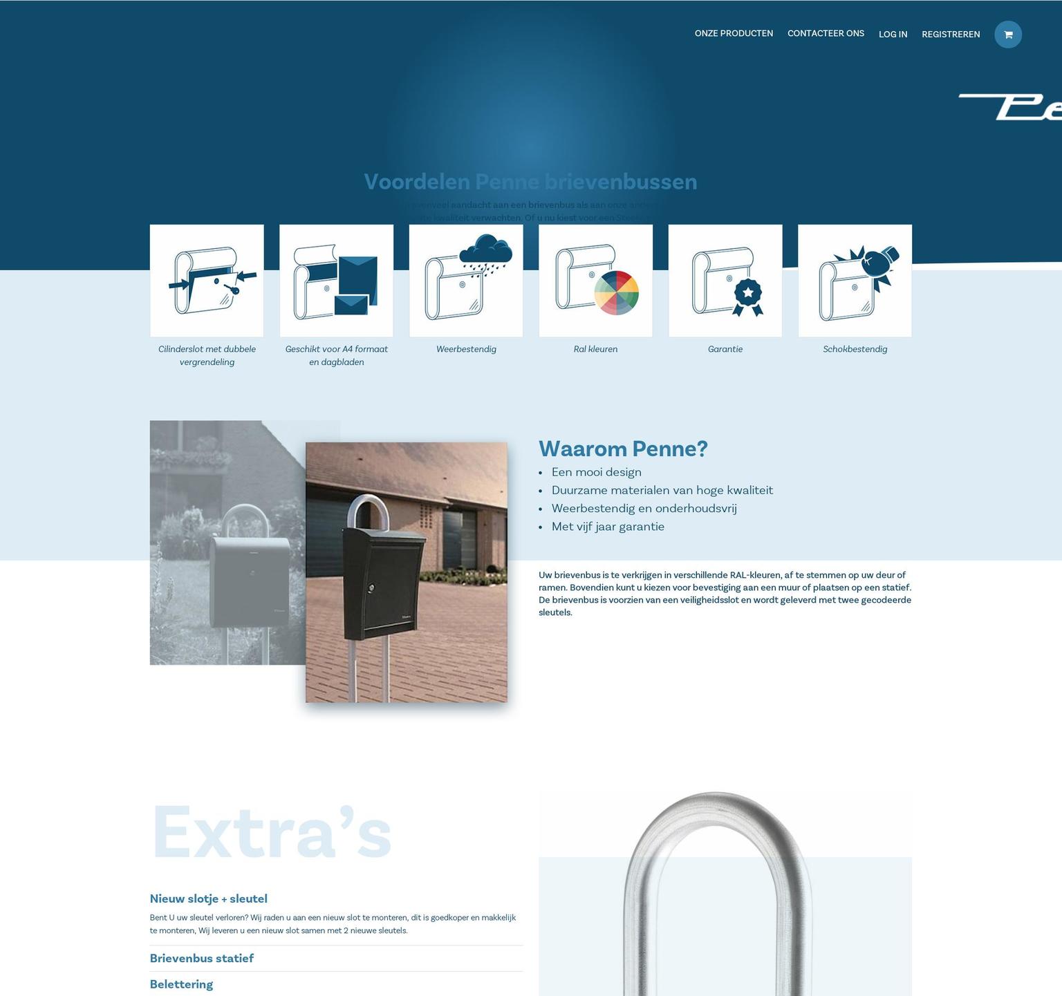 penne-letterbox.com — Shopify storefront screenshot