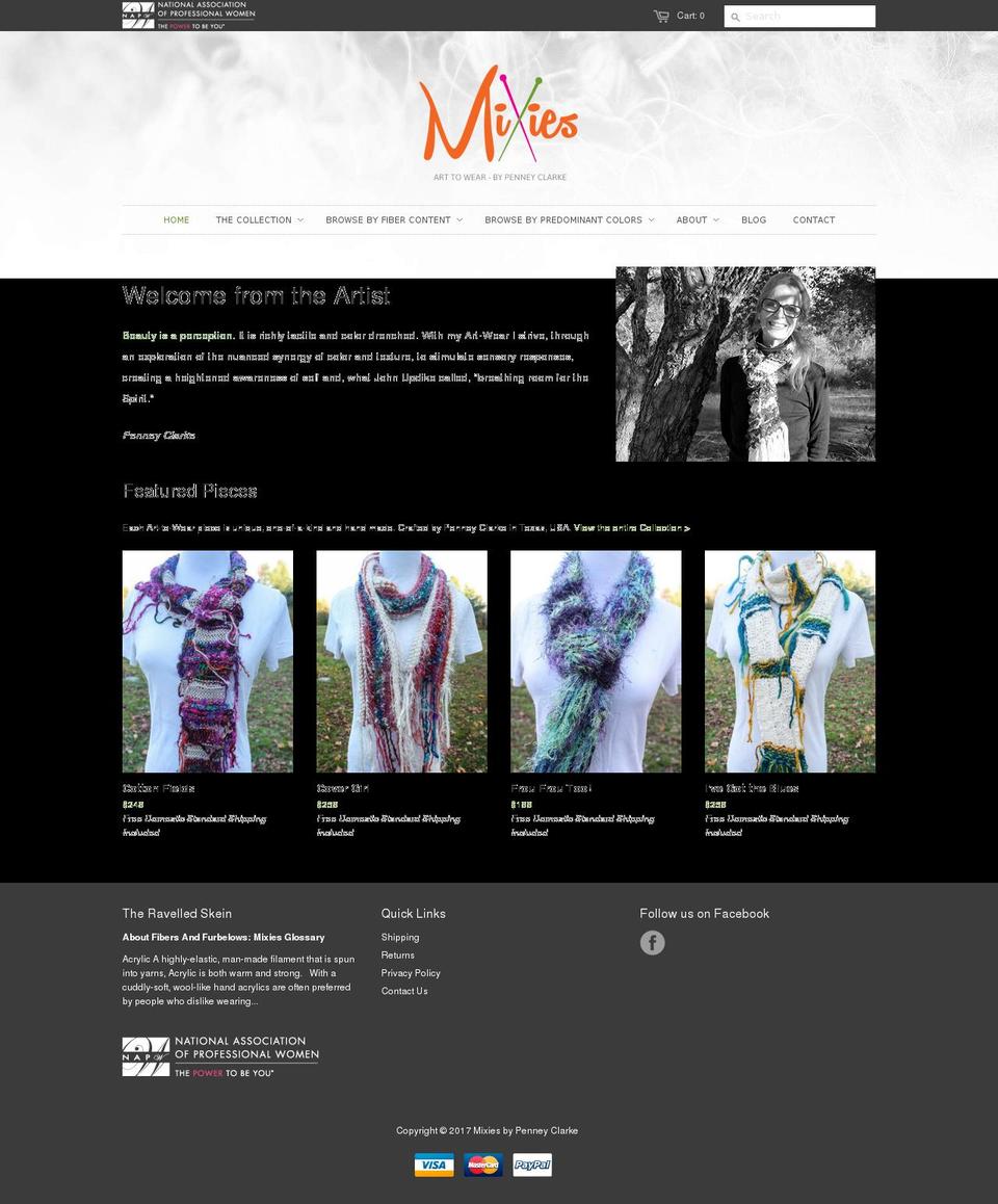 Custom Minimal Shopify theme site example penneyclarkedesignerknits.com