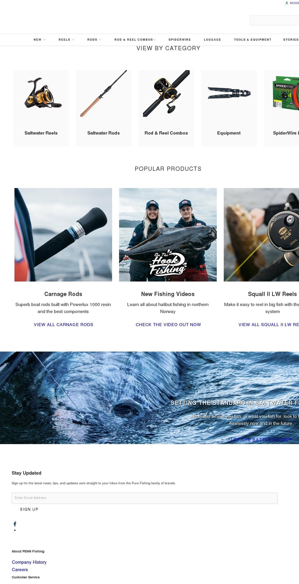 pennfishing.eu shopify website screenshot