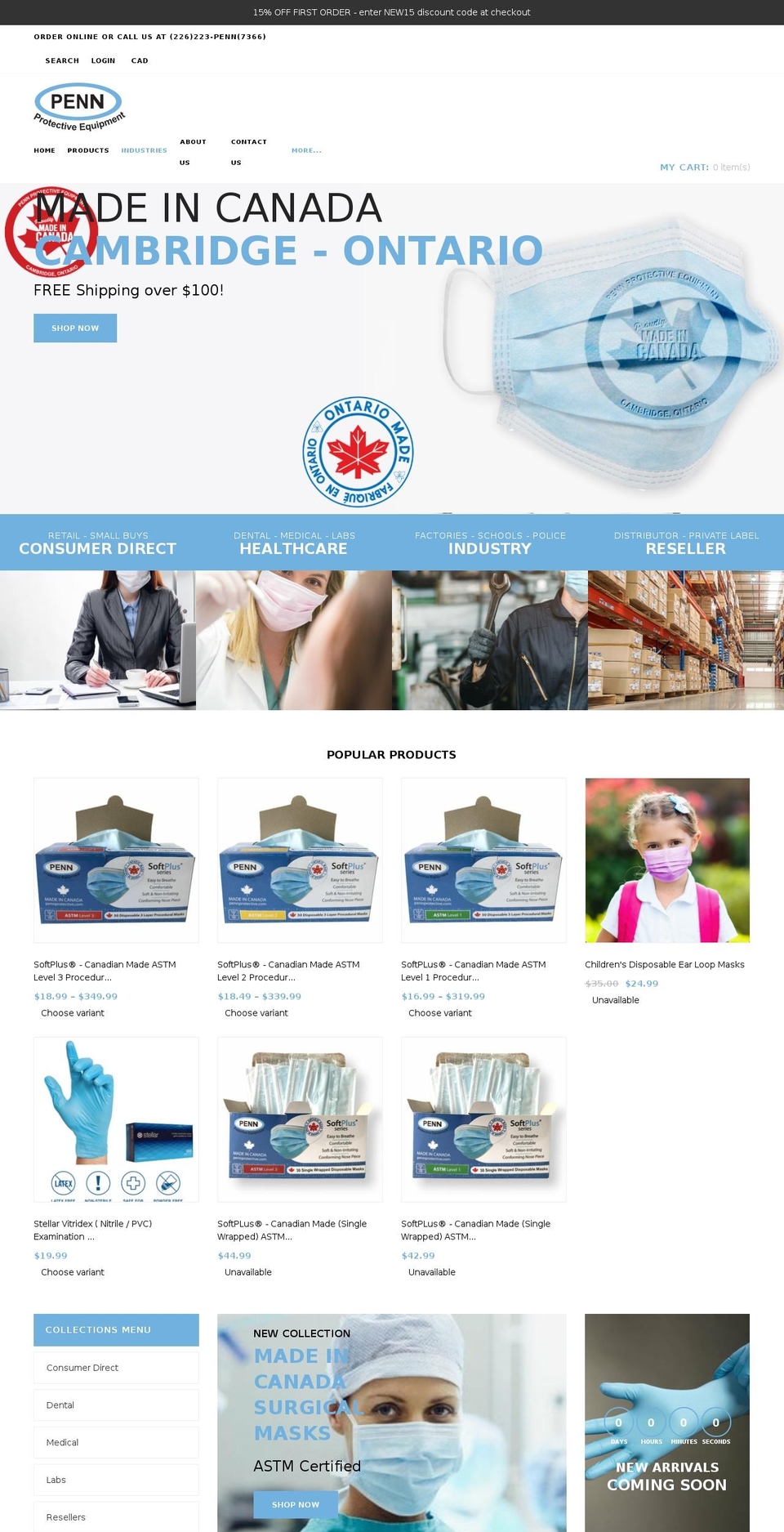 pennprotective.com shopify website screenshot