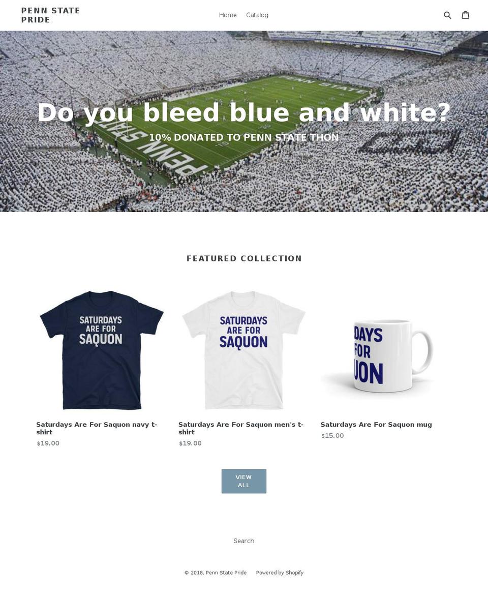pennstatepride.com — Shopify storefront screenshot