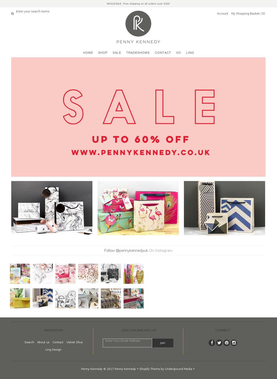 pennykennedy.com shopify website screenshot