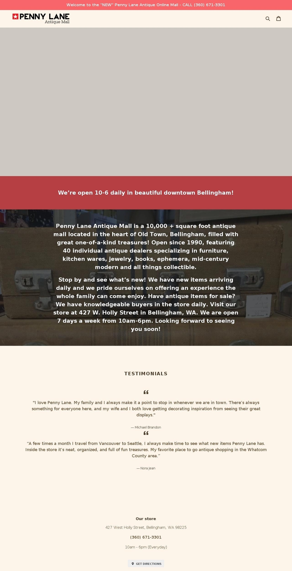 pennylaneantiquemall.com — Shopify store on .com