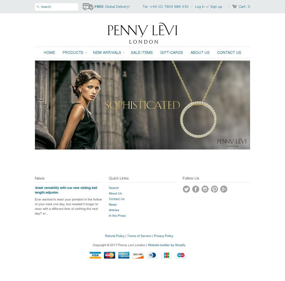 boundless Shopify theme site example pennylevi.com