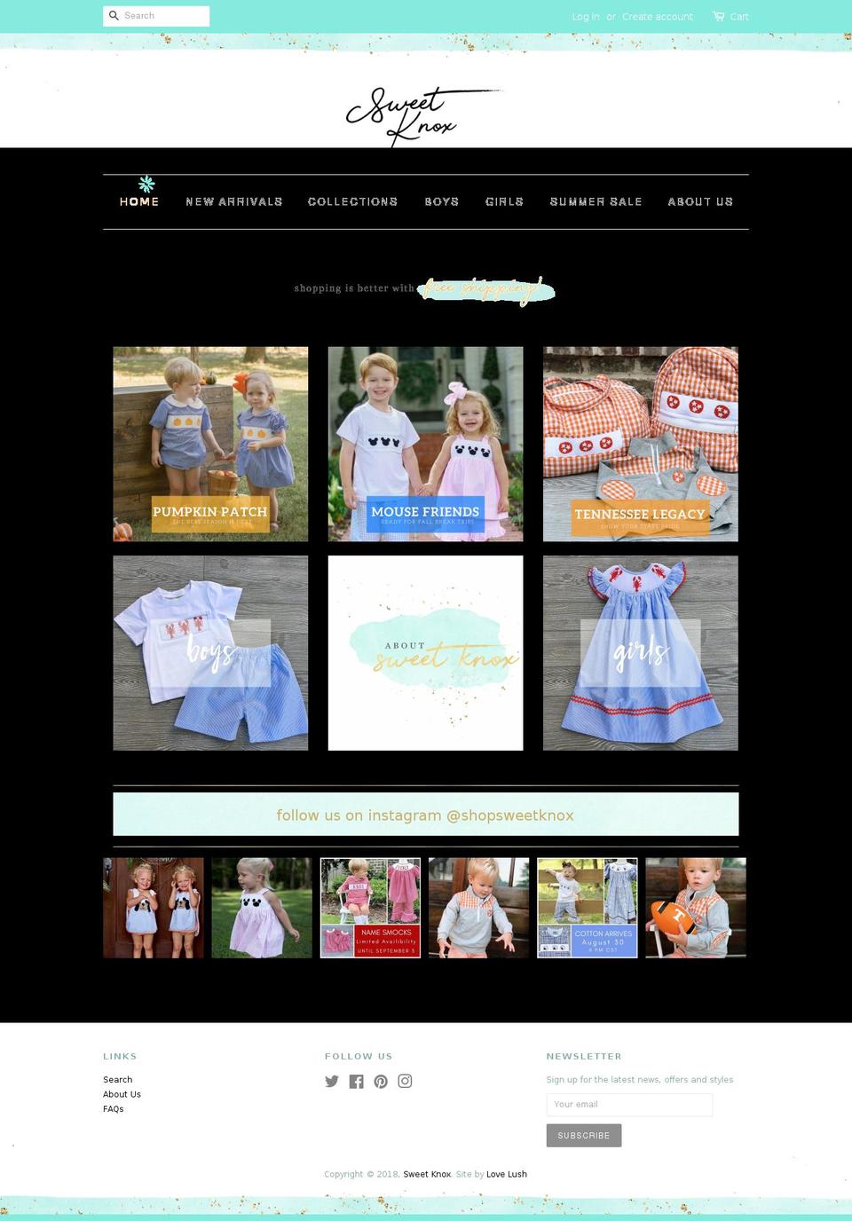 Sweet Knox \/ lls Shopify theme site example pennypolkadots.com