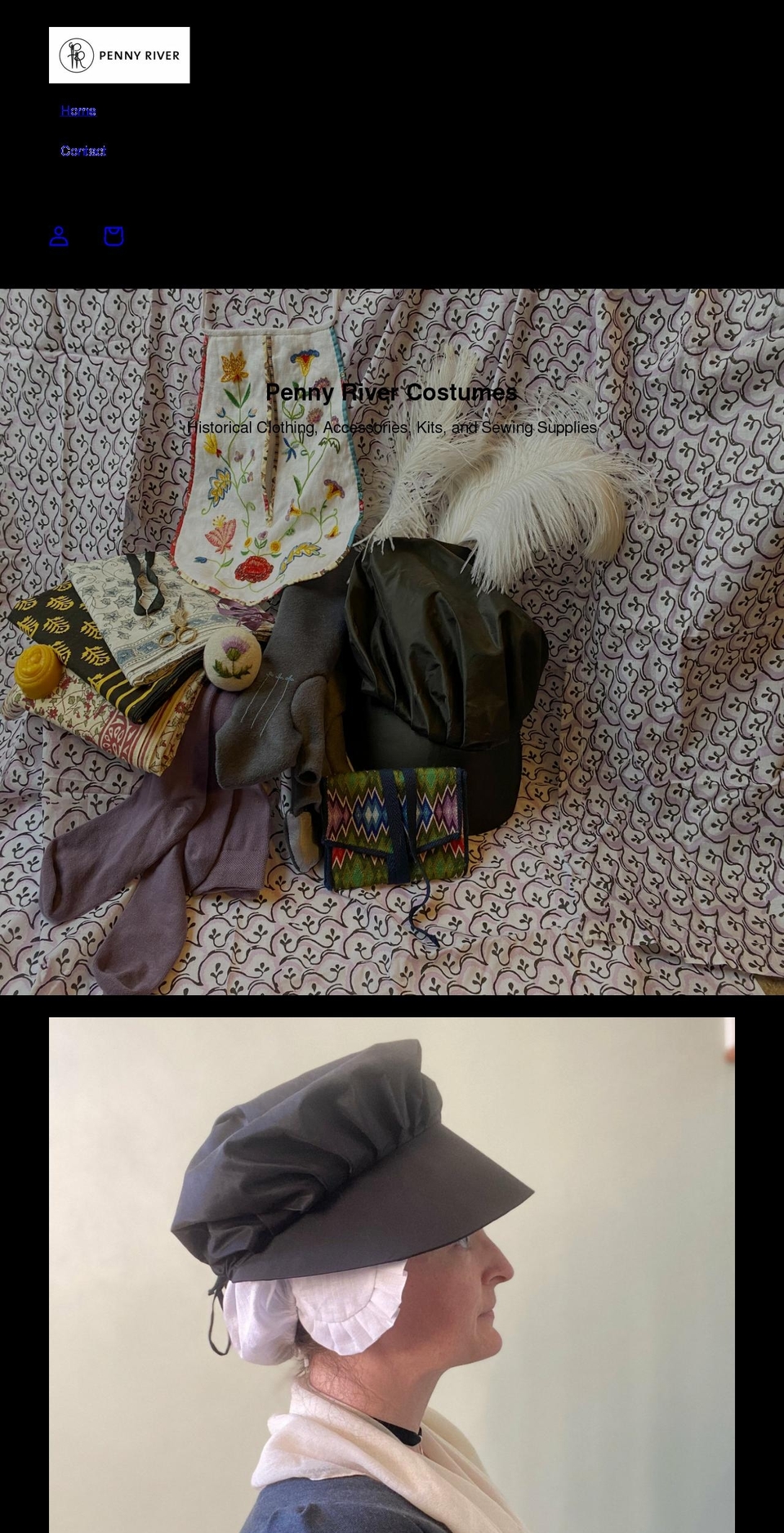 pennyrivercostumes.com shopify website screenshot