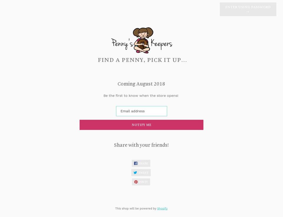 pennyskeeper.com — Shopify storefront screenshot
