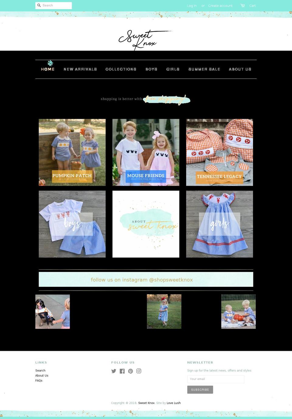 Sweet Knox \/ lls Shopify theme site example pennyspolkadots.com