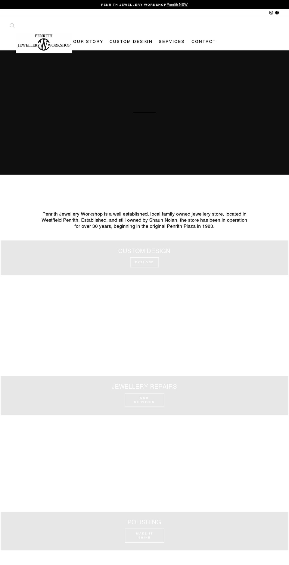 penrithjewelleryworkshop.com.au shopify website screenshot