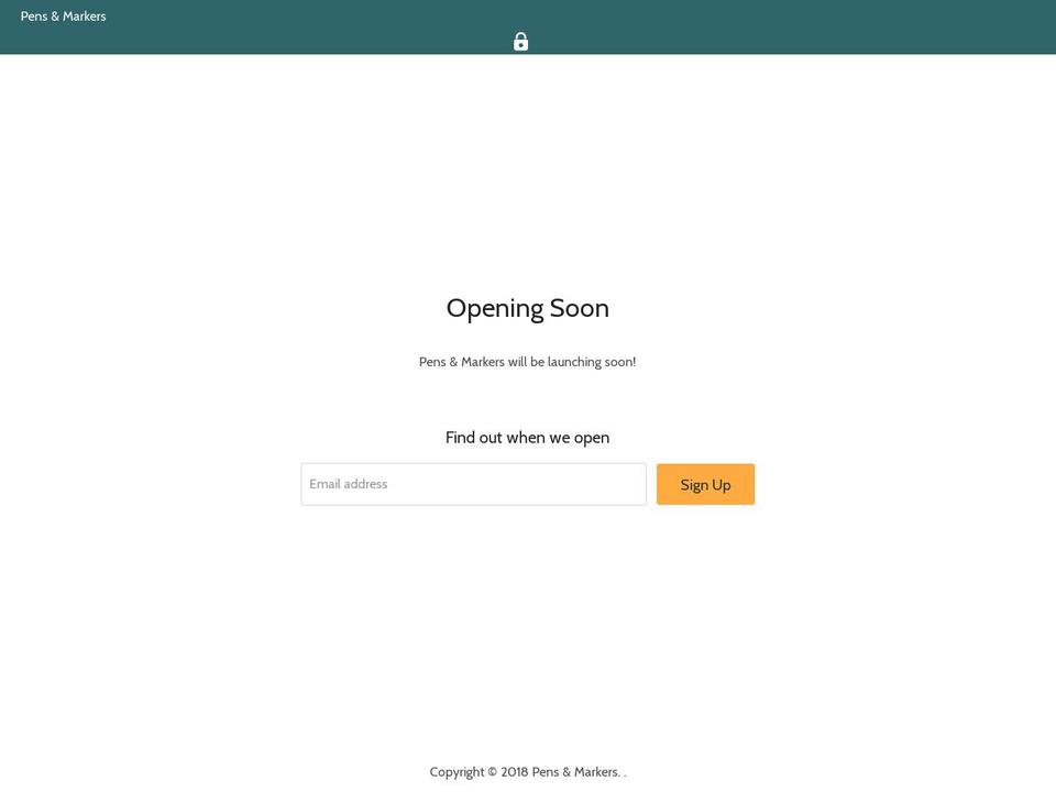pensandmarkers.com — Shopify storefront screenshot
