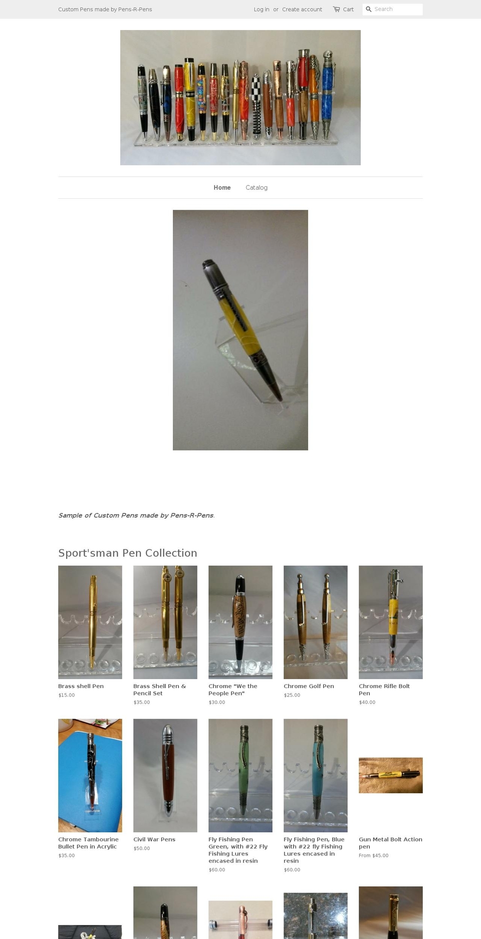 pensrpens.com — Shopify storefront screenshot