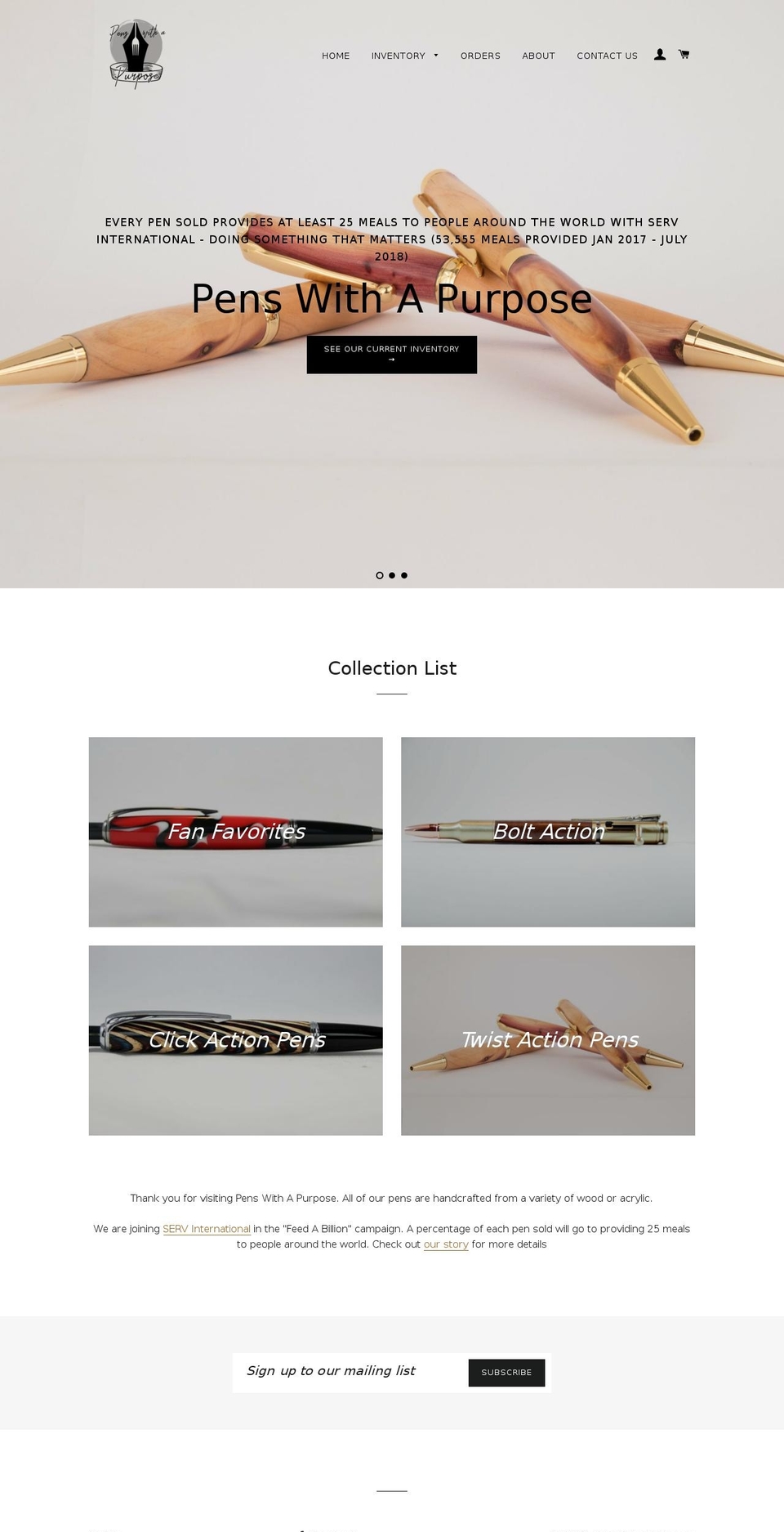 penswithapurpose.com — Shopify storefront screenshot