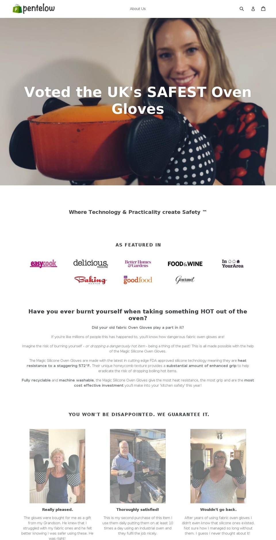 pentelow.com — Shopify storefront screenshot