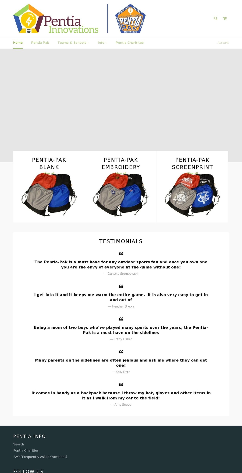 pentiapak.com — Shopify storefront screenshot