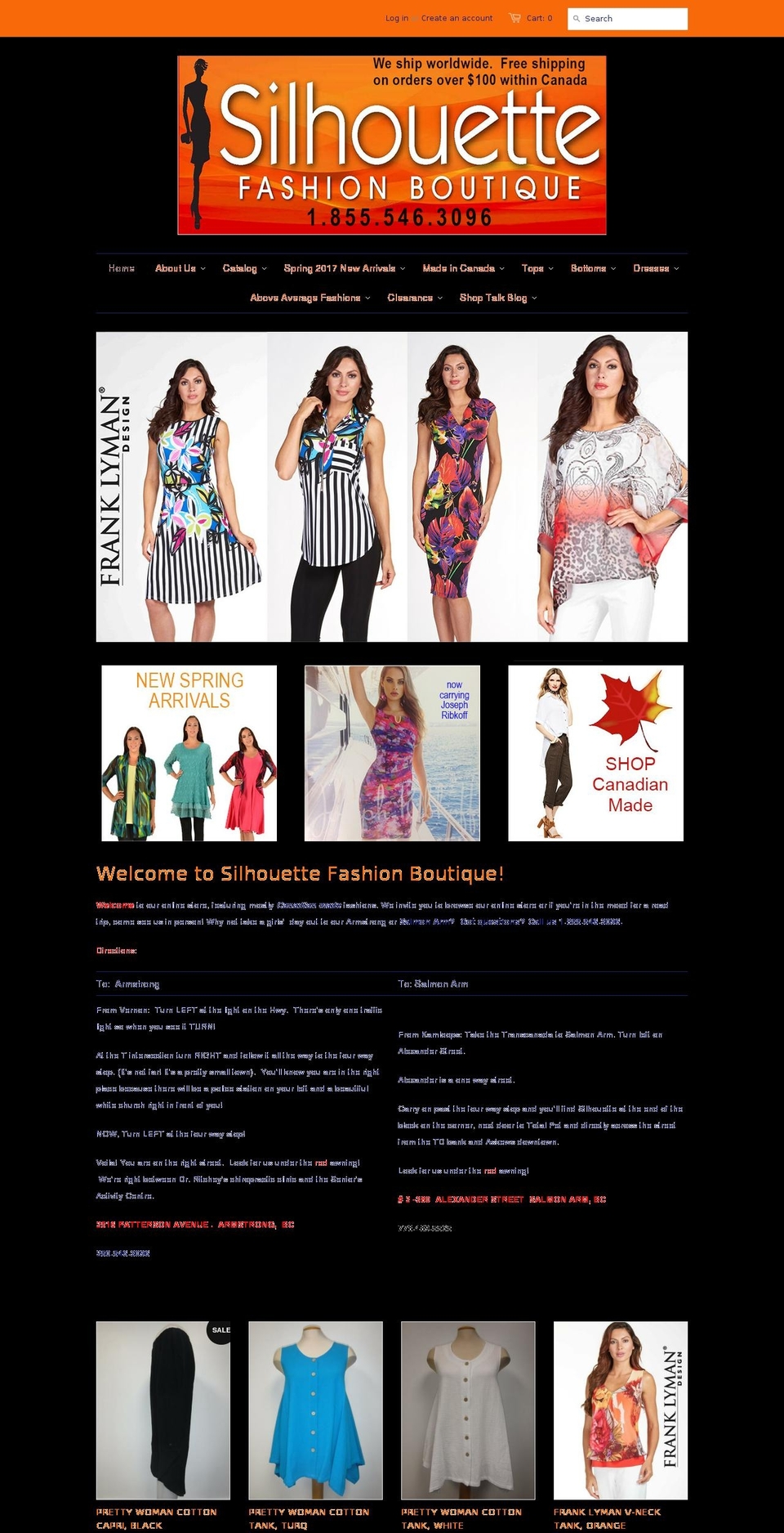 pentictonwoman.com shopify website screenshot