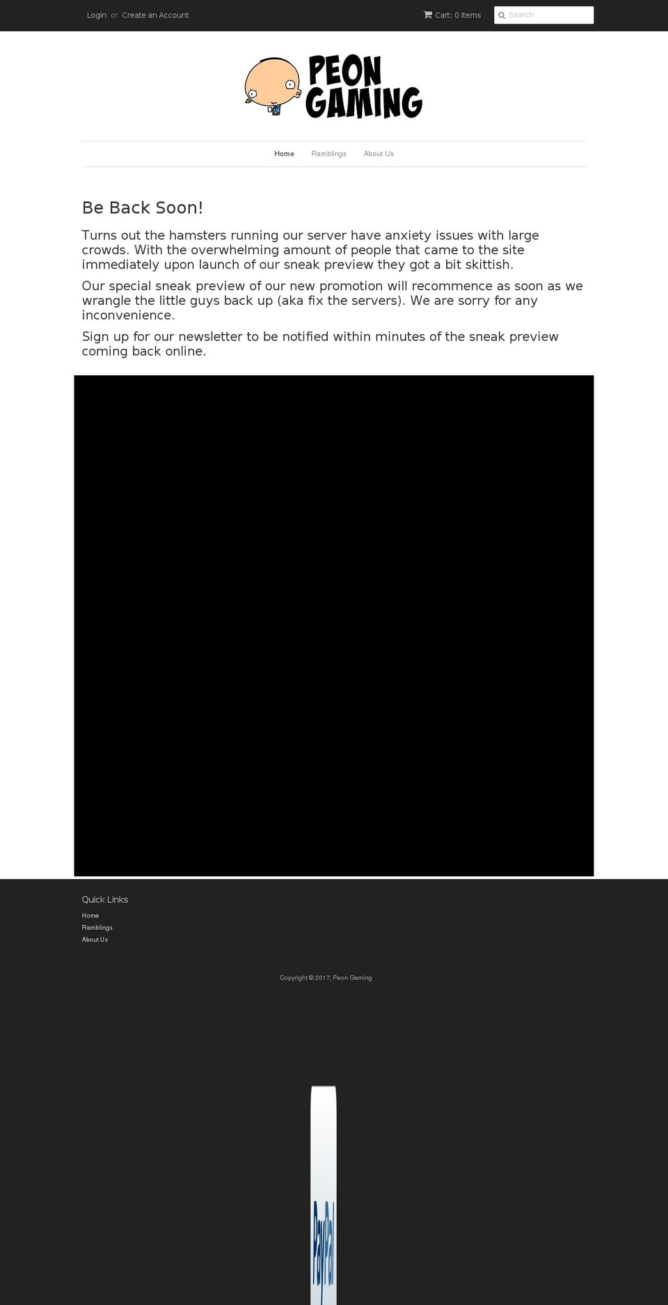 peongaming.com shopify website screenshot