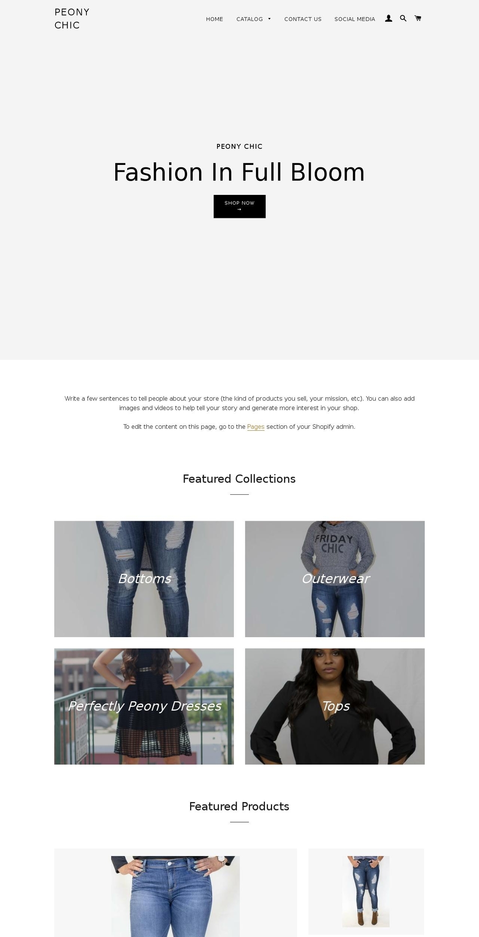 peonychic.com — Shopify storefront screenshot