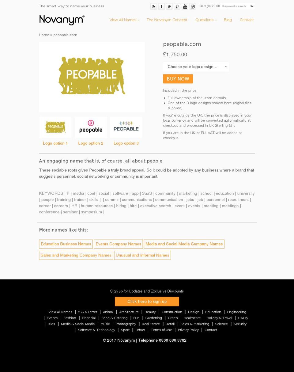 peopable.com shopify website screenshot