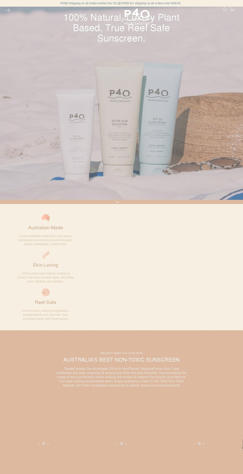 people4ocean.co.uk shopify website screenshot