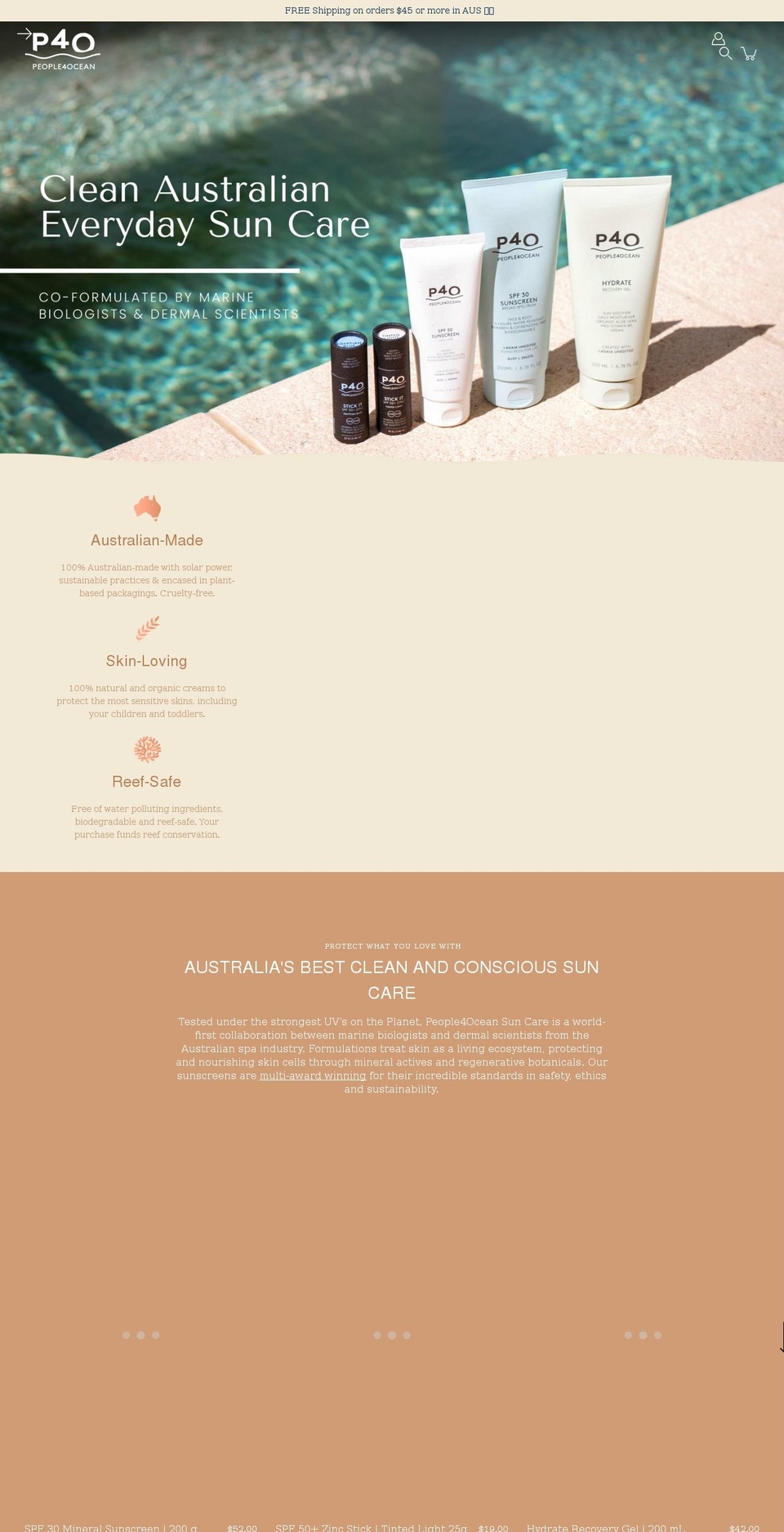 people4ocean.com shopify website screenshot