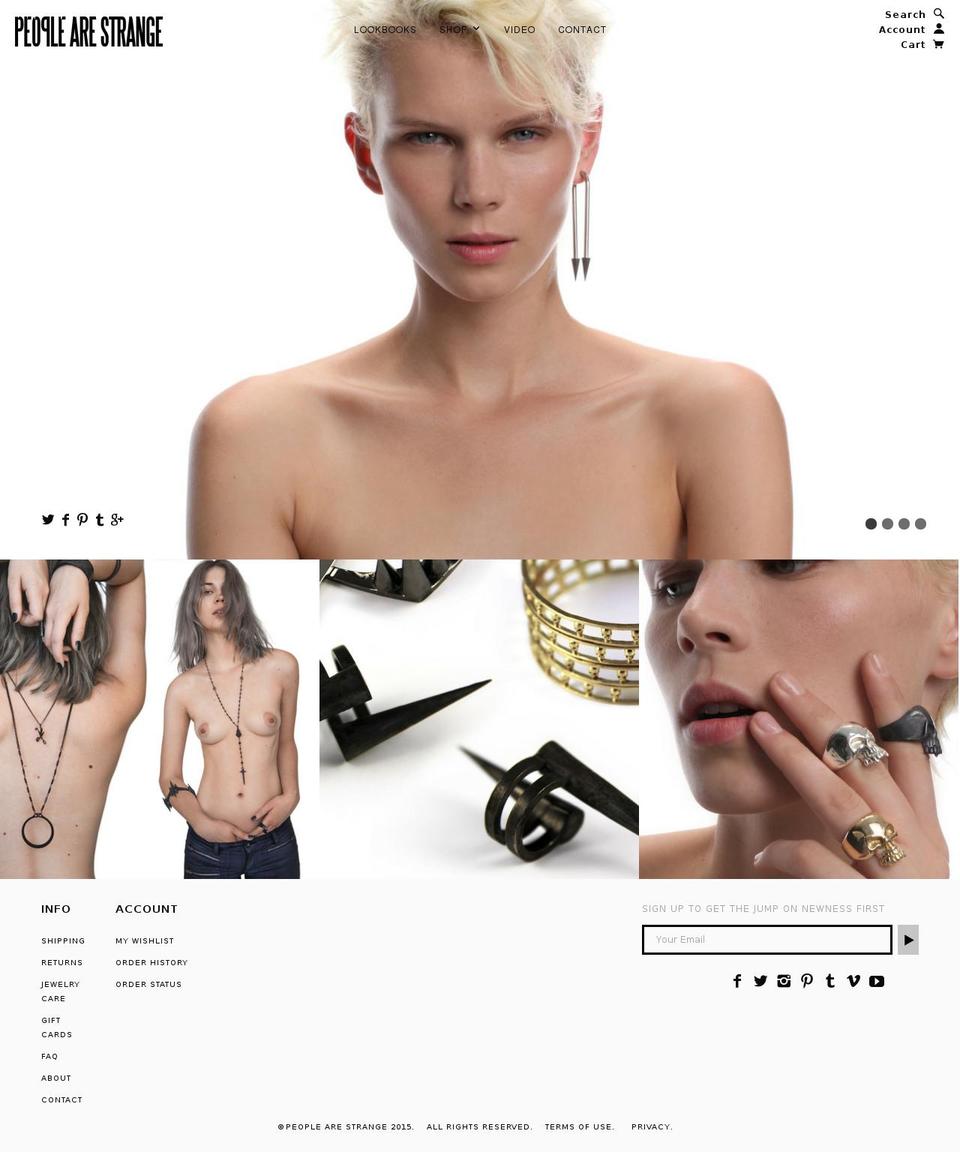 peoplearestrange.com shopify website screenshot